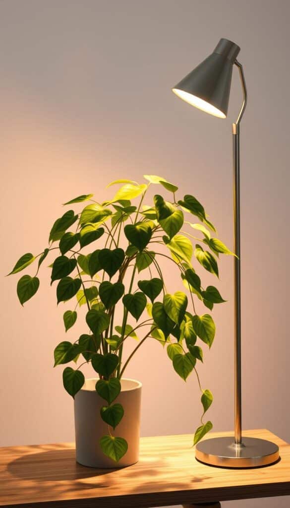 Artificial Lighting Setup for Pothos