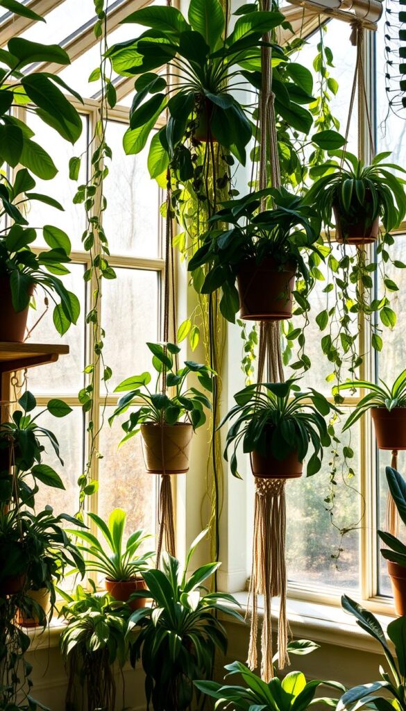 Companion plants enhancing indoor ambiance