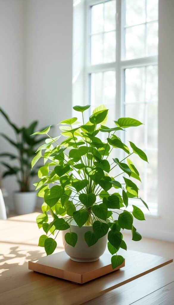 Glacier Pothos Lighting Setup