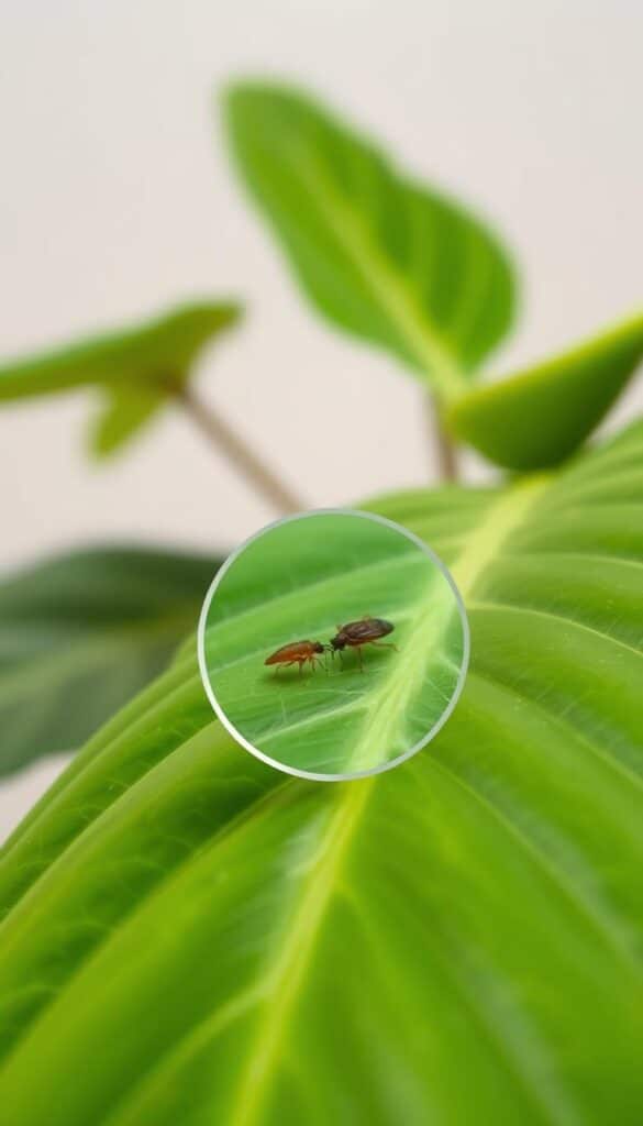 Identifying pests on Philodendron Tortum