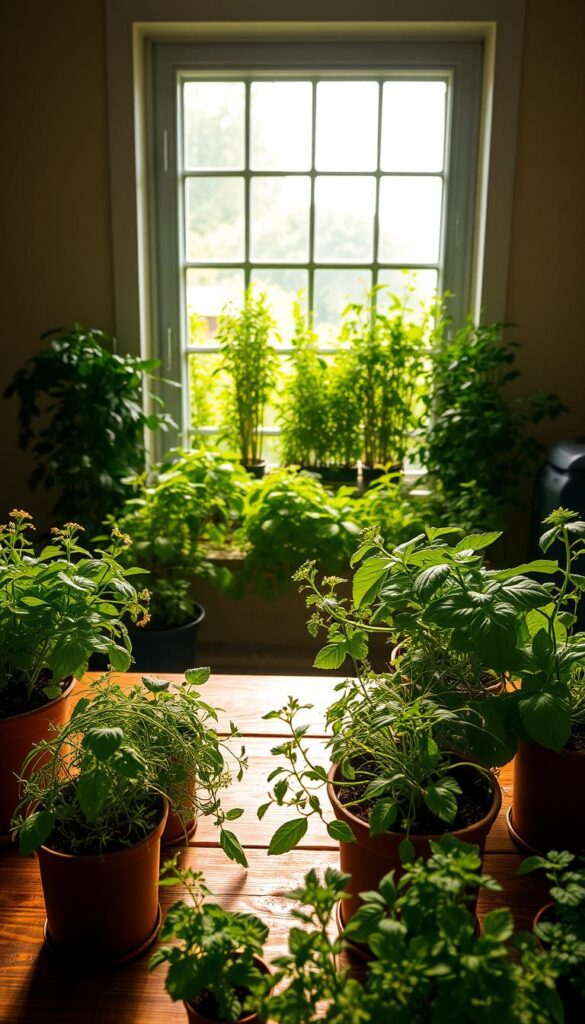 Indoor and outdoor herb growth