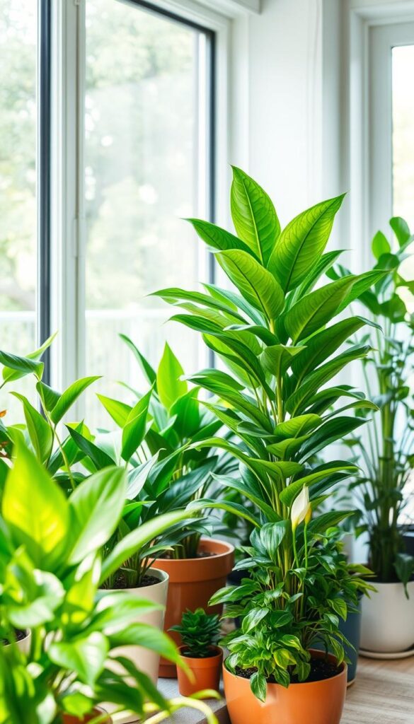 Indoor plants enhancing air quality