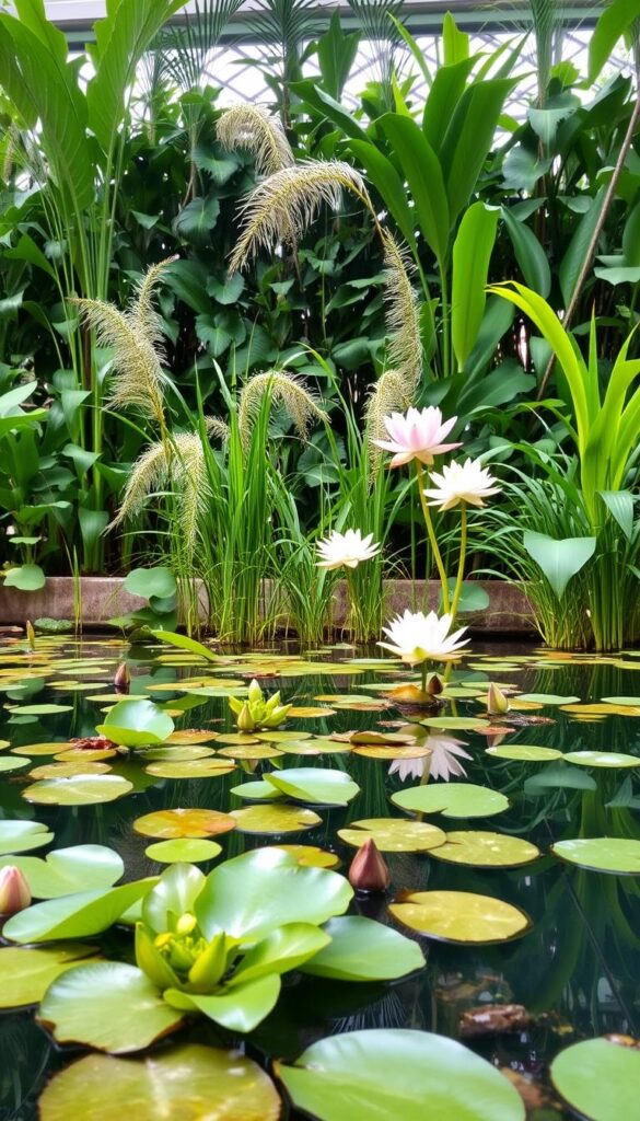 Indoor water garden plants