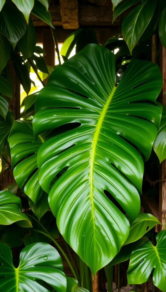 Monstera Peru in humid environment