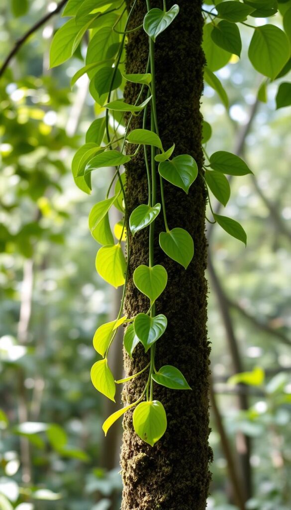 Philodendron on a moss pole