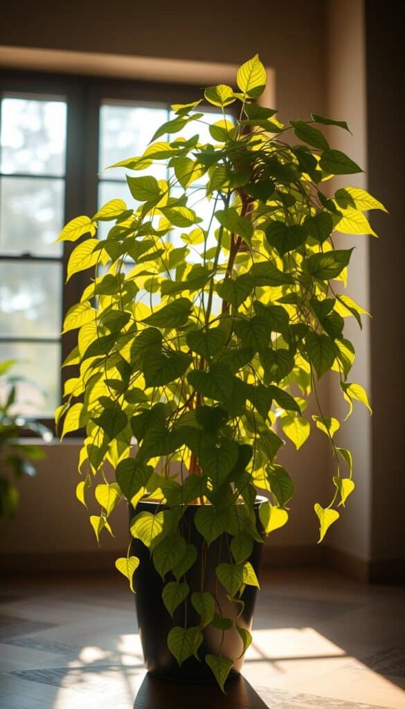 Pothos Plant in Ideal Lighting