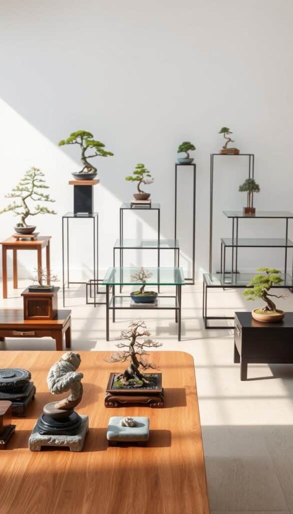 bonsai stand and table selection