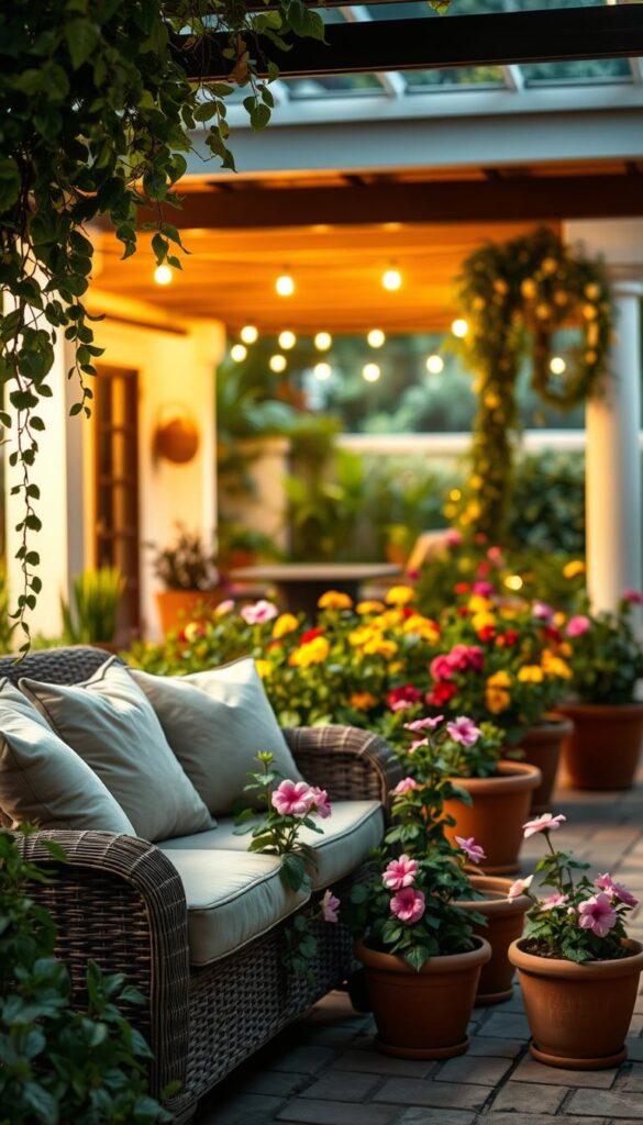 cozy patio garden