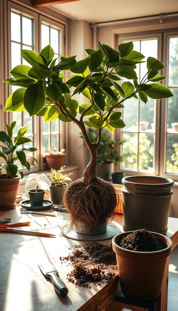 ficus repotting