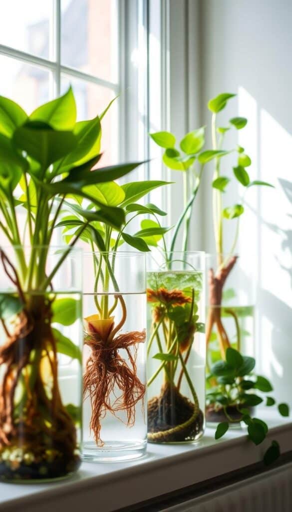 houseplants grow in water no soil