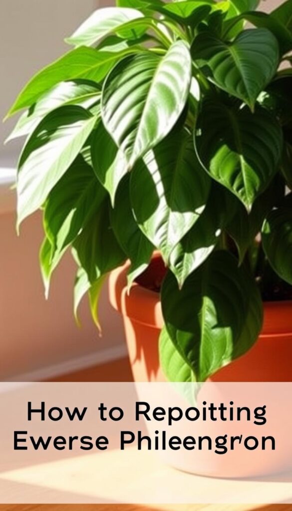 how to repot a large philodendron