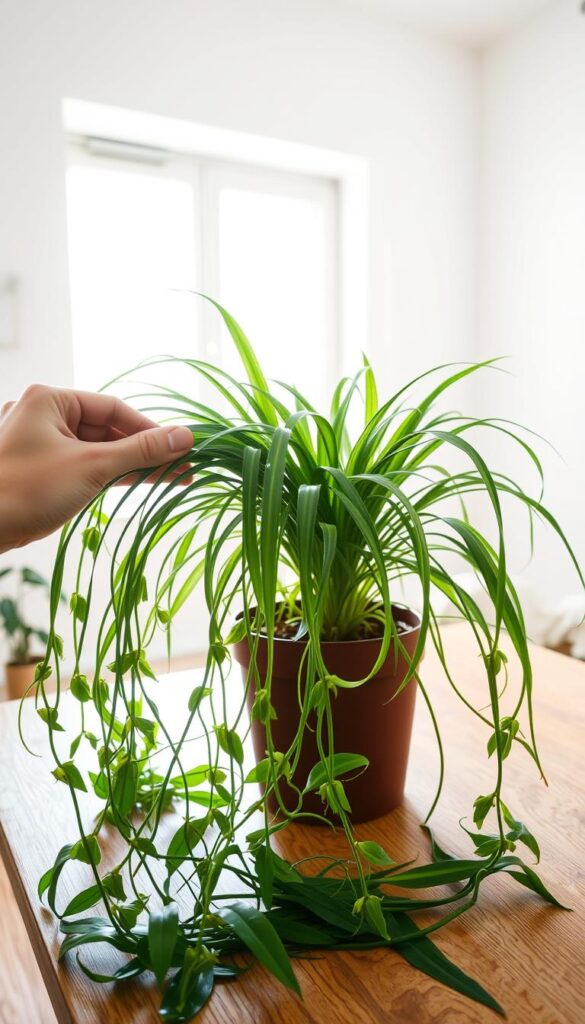 how to trim a spider plant