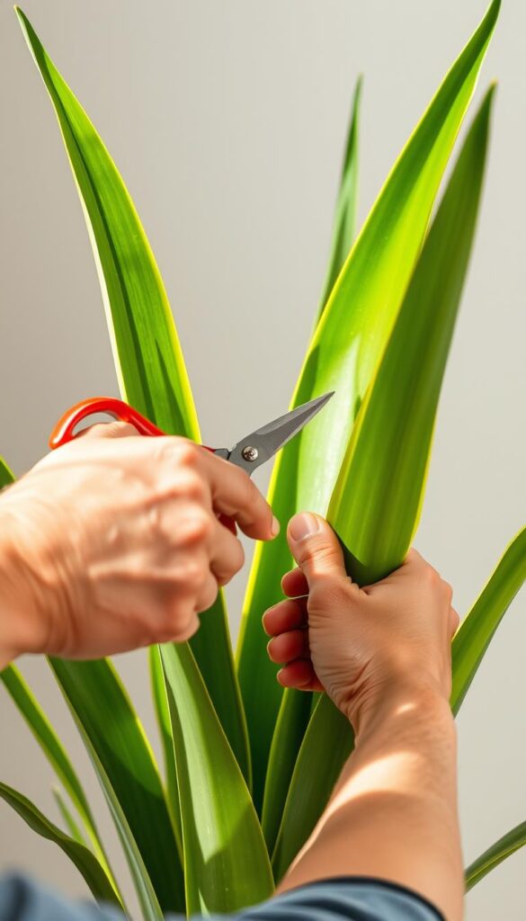 how to trim snake plant