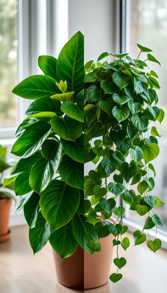 philodendron versus pothos which is a better plant for indoor growing