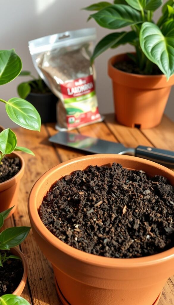 potting mix setup