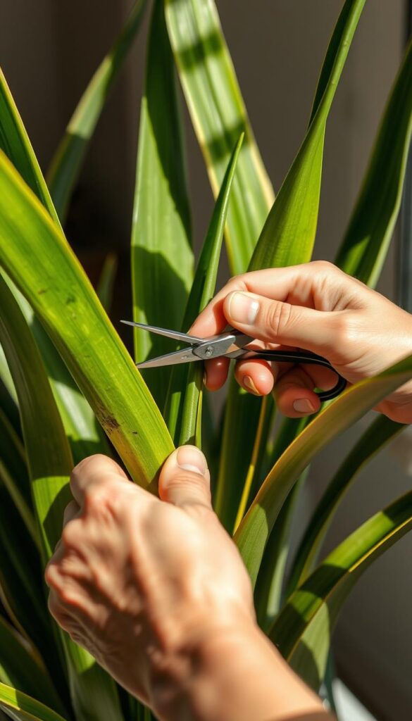 snake plant trimming